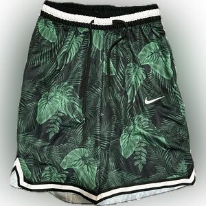 Nike DRI-FIT Floral Monstera Men's Black and Green Leaf Print Athletic Shorts M